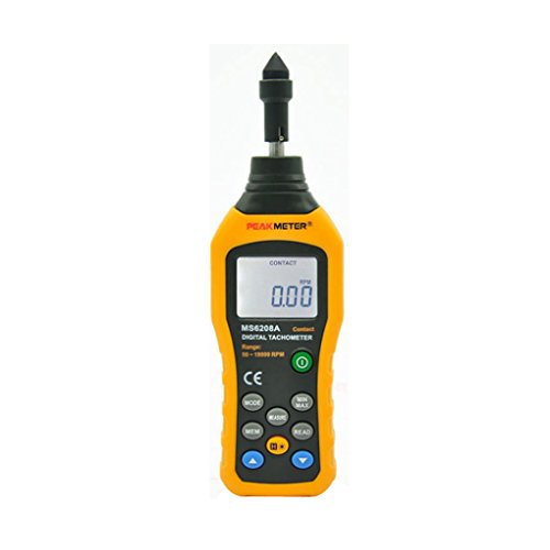 PEAKMETER MS6208A Contact Digital Tachometer Speedometer 50~99999RPM Meter RS.3980 (72.00% Off) - Amazon