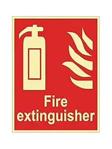 BIRD'S MIND Sign Board Fire Extinguisher For Hospital Shops Office School Clinic Factory Garden Signage Business Commercial Sign Board Red (L x H 12 x 20 CM)