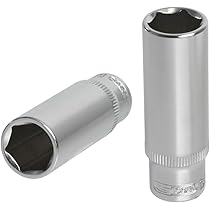 Douille Extra-Longue BGS 9863-10 - 10mm (3/8"), 120mm, Chromée - Pour Réglage Frein à Main