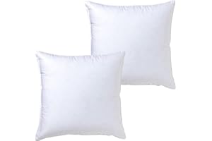 SaoTi - Relleno de Cojin Pack 2/4/6 Unidades, Super Suave, Mullido, Antialergico, Fibra Hueca de Alta recuperacion, para Sofá, Cama, Sillon, Coche, Fabricado en España (50 X 50 CM, 2)