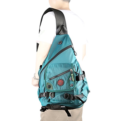 innturt Großer Sling Bag Laptop Rucksack Cross Body Messenger Bag Schulter Reise Rucksack blau seeblau X-Large - 4