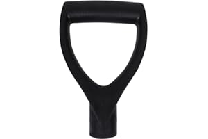 QAZIUY D Shaped Spade Handle,Plastic Garden Shovel Handle Replacement Grip Shovel Handle,34mm Inner Diameter Spade Fork Shovel Garden Accessories Black