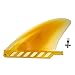 Produktbild US box center fin Safety Flex Soft 4.6" for River SUP / longboard / airSUP / saruSURF - Yellow by saruSURF
