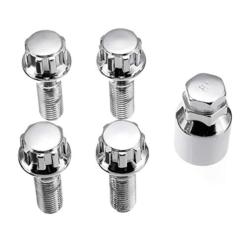 Preisvergleich Produktbild LSLMLLL M12 X 1,5 4 + 1 Aluminiumlegierung Radsperrschraube Reifen Diebstahlsicherungsschrauben Mutter Für BMW E30 E36 E46 E90 2003-2013