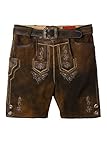Marke: MOSER Trachten MOSER® Trachten Kinder Lederhose Kurz Braun Antik Andi 003852 von Moser, Material: Veloursleder, Größe 134