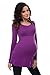2in1 Maternity & Nursing Scoop Neck Top Tunic Breastfeeding Pregnancy 7021 Variety of Colours (14, Violet)