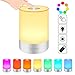 Produktbild Nachttischlampe LED Touchscreen kabellos, Lampe Ambiente Beleuchtung von Nacht mit Touchscreen und das Modus drehbar des 256 Farben