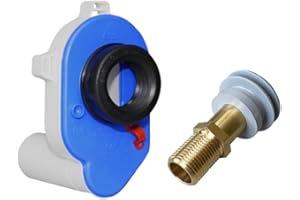 BADfabrik24 HAAS PE-Urinalabsaugesiphon OHA 6280 (DN 50, waagerecht) + Urinal-Zulauf-Garnitur (DN 15, Messing),HAAS Urinalabsaugesiphon, Urinal Siphon DN 50, HAAS OHA 6280, Urinal Ablaufgarnitur