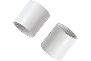 Merriway BH05893 (2 Pcs) Replacement Long Lamp Holder Skirt, 36mm (1.7/16 inch) White - Pack of 2 Pieces