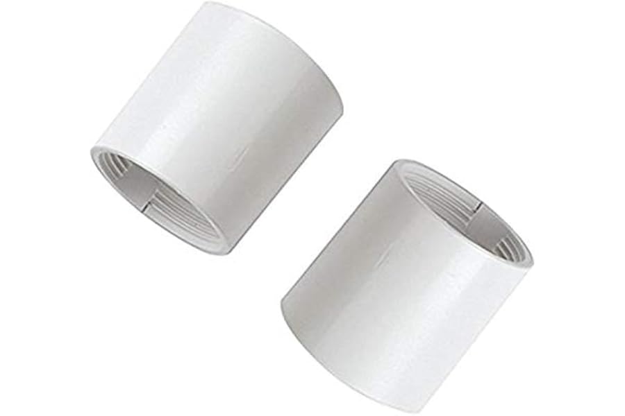 Merriway BH05893 (2 Pcs) Replacement Long Lamp Holder Skirt, 36mm (1.7/16 inch) White - Pack of 2 Pieces