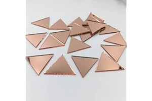 RUINUO Mosaikfliesen Dreieckig, 2,5 cm, Roségold, 100 Stück