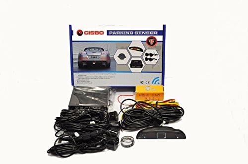 CISBO SB398 Parking Reverse 4 SENSORS Buzzer LED Display CANBUS KIT, Grey Green