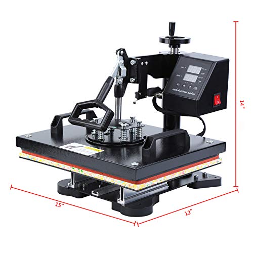 Ridgeyard Máquina de Prensa de Sublimación Transferencia por Calor de Impresión 39.5 x 31.5 cm para Poner Fotos en Camisetas
