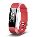Produktbild Lemumu 115 PLUS Smart Armband Fitness Tracker Anruf Erinnerung schlafen Monitor Herzfrequenzsensor Smar twatch für Android& iOS, Blau