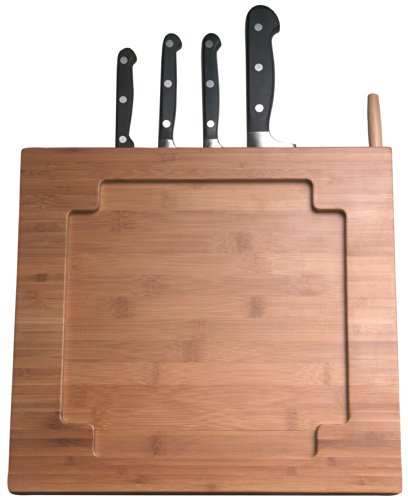 CTA Digital Bambus Tablet-Ständer Halterung für iPad Air und iPad 2/3/4 Verstellbar mit Integriertem Messerblock und Eingabestift Stylus – Natur - 3