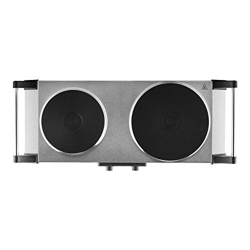 Klarstein Cookorama Kochplatte Mobile Doppel-Herdplatte Edelstahl Kochplatte (2 Kochfelder, 2500W, stufenlos einstellbare Temperatur, Tragegriffe) schwarz - 4