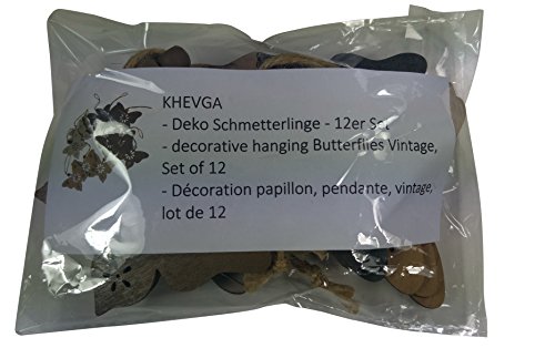 khevga 12 Deko Schmetterling Hänger Vintage 12er Set - 6