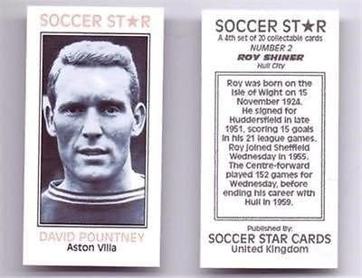 SOCCER STAR - Aston Villa DAVID POUNTNEY collectable football trade card
