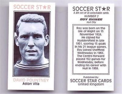 SOCCER STAR - Aston Villa DAVID POUNTNEY collectable football trade card