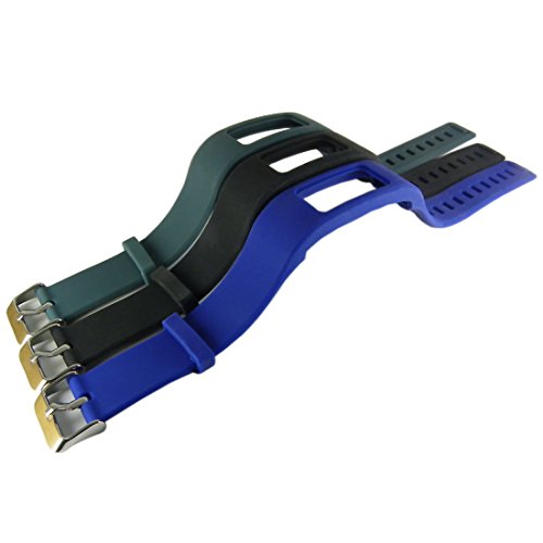 HopCentury Uhrarmband Garmin Vivofit, Einheitsgröße, Ersatz-Armband, Gurt, mit Metall-Verschluss, Schnalle, für Garmin Vivofit 1 Generation, 3er-Pack - 2
