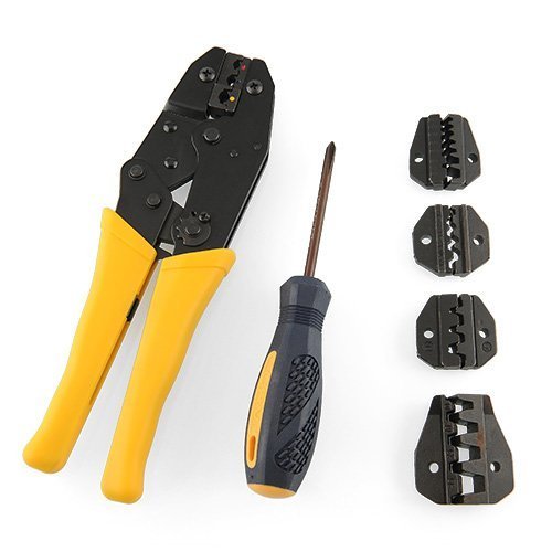 Crimpzange crimpen für Aderendhülsen Einsätze Crimp Zange für Kabelschuhe Crimpzangen Set 5 Einsätze - 7