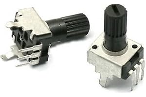 TECNOSTORE Potenciómetro vertical RV09 12,5 mm 5K 10K 50K 100K 3 pines volumen potencia audio (B103 10K)