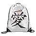 Produktbild Ocabags Japanese Comic Character Gaara Love Naruto Shippuden Drawstring Bags Travel White Backpack for Men & Women School Travel Backpack for Teens College