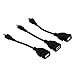 Produktbild Dandeliondeme USB 2.0 A Buchse auf Micro B Stecker Konverter OTG Adapter Kabel Schwarz für Handy Samsung HTC Motorola Nokia Kindle MP3 Tablet Android Phone