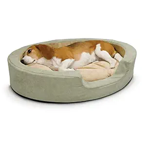 K&H Pet Products Thermo-Snuggly Sleeper Heated Pet Bed Medium Sage 26