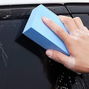 Automaze Car wash sponge car wipe car high density super absorbent sponge block (Set of 2 Pc)