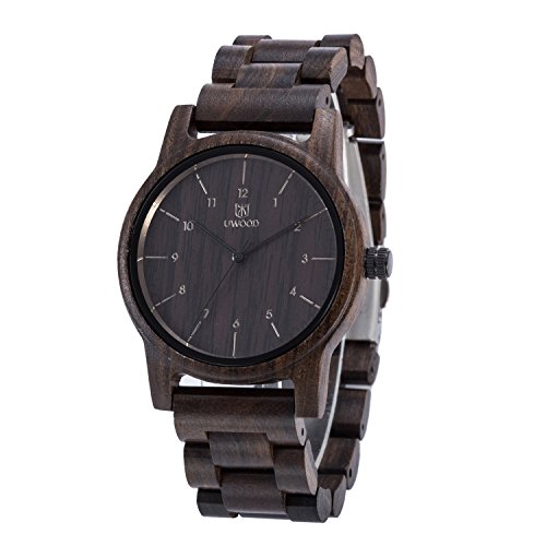 XY Fancy Herren Holz elegante Armbanduhr Japanisches Quarzwerk analog Uhr, Sandelholz Schwarz XY Fancy Herren Holz elegante Armbanduhr Japanisches Quarzwerk analog Uhr, Sandelholz Schwarz