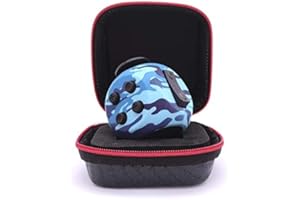 PILPOC theFube Fidget Cube - Deluxe Authentic Fidget Toys for Adults & Kids - Premium Protective Case, Stress Cube, Anxiety Toys, ADHD, OCD, Autism. Quiet Sides & Fidget Clicker Toy (Camouflage Blue)