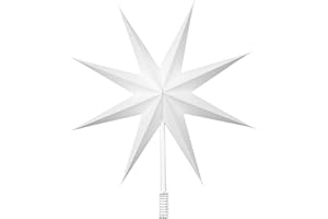 Broste Copenhagen Christbaumspitze Top Star aus Papier in der Farbe White, 30cm, 70080394