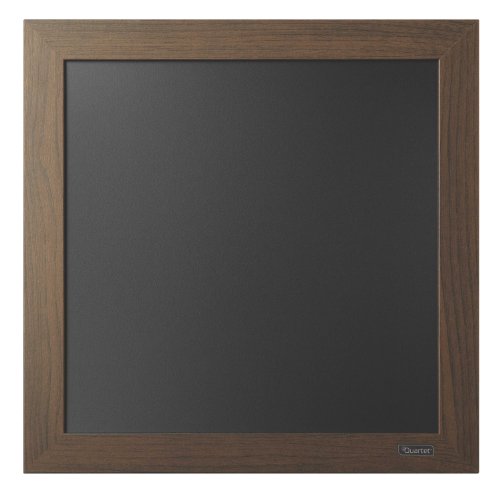 Nobo Quartet Klassische Kreidetafel Eleganter Rahmen in Holzoptik (360x360mm)