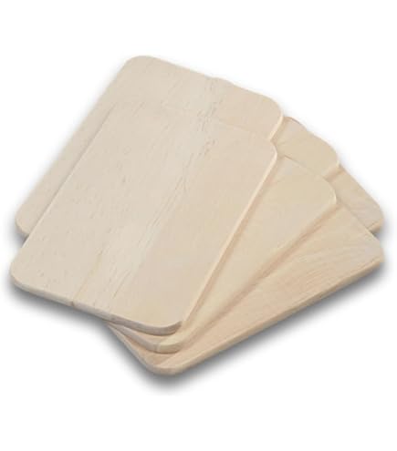 Creative Home 10 x Houten Snijplank Geolied | 22,5x12,5x1,2 cm | Natuurlijk Beukenhout | Omkeerbaar | Ideaal voor Elk Huis en Keuken