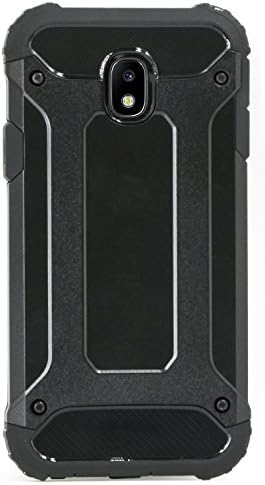 Weideworld Hybrid Outdoor Dual TPU Silicone Hard Case Black Hard Cover For Samsung Galaxy J5 Pro 2017+Tempered Glass Screen Protecotr