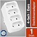 Produktbild HEITECH 4 fach Steckdosenadapter mit Kindersicherung - TÜV geprüfte Mehrfachsteckdose ohne Schalter, Belastbarkeit bis max. 2300W - Adapterstecker Mehrfachstecker