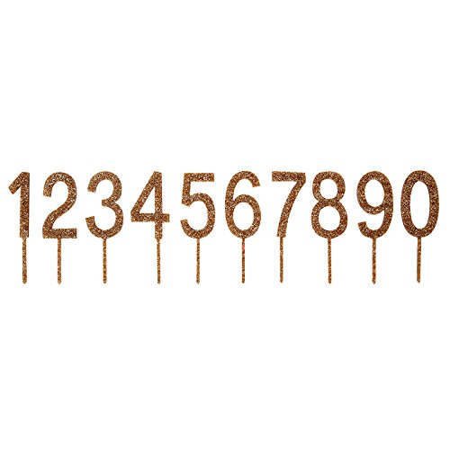 Preisvergleich Produktbild Tortendeko goldene Nummern 0-9
