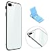 Produktbild iPhone 7Plus Schutzhülle, Elegant Pattern SXUUXB iPhone 8Plus Three-Layer Hybrid Bumper mit Flexible TPU Gummi Border + Hard PC Plastic Back + Colored Glass Back, Stratch-resistant Dustproof Full-Body Schutz Decken für Apple iPhone 7Plus/8Plus 5.5 Zoll, - Weiß + 1 x freie Halterung (Farbe Zufällig)