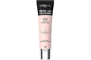 L'OREAL PARIS L'Oréal Paris Pore Minimiser Primer, Advanced Derm Primer, Blurs Pores, Resurfaces Skin, Matte Finish, 24H Wear, Prime Lab, 30ml