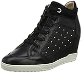  Geox Damen D CARUM C Hohe Sneaker, Schwarz (Black C9999), 37 EU