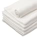 Pack of 5 White Luxury Soft for Newborn Baby, Muslin Squares, Cloth, Bibs Wipes 100% Pure Cotton Reusable Nappy **Other choices available. See inside.**
