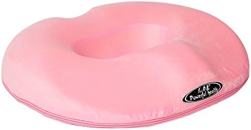 DSAQAO Donut orthopedic seating cushion, Comfort Coccyx cushion pain relief for hemorrhoids Prostate Post natal Surgery Pressure sores-B 43x40cm(17x16inch)