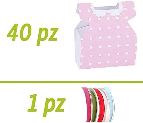 Splitting DIY Wedding Favours Kit | Birth or Christening Girl | Free Pink Dress Baby Azrael | Pack of 40 | 50 MT BOX OF TAPE