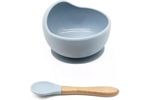 Gubby Gups® Rutschfeste Baby Breischale mit Saugnapf - BPA-freie Bowl Schüssel für Babynahrung, Baby Schüssel Set mit Saugnapf Teller Set, Geschirrset kinder, Mikrowellengeschirr
