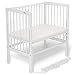 Produktbild FabiMax Beistellbett BOXSPRING weiß, inkl. Matratze AIR S6