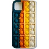 VictorNepos Apple iPhone 12 Pro Uyumlu Pop it Silikon Koruyucu Kılıf (Turuncu)