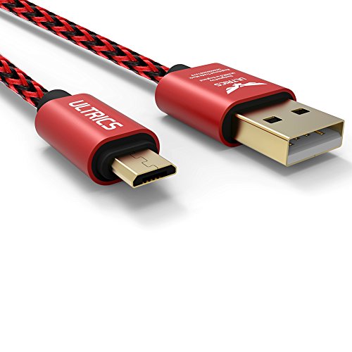 ULTRICS® Micro USB Kabel [3M – 9FT] Nylon geflochtenes Aufladeeinheits-Kabel Tangle geben Synchronisierungsauflade USB-androides Aufladeeinheits-Blei für Samsung-Galaxie, Sony, Nokia, Microsoft, Motorola, Kindle, Nexus, Huawei, LG, Xiaomi, OPPO – Lebenszeit-Garantie, Geld frei Zurück Garantie - 5