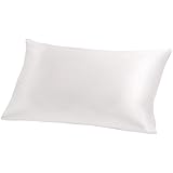 ElleSilk 100% Silk Pillowcase, 22 Momme, the Highest Grade Mulberry Silk, Natural Dye, Super Soft and Cozy, 50 x 75cm, Queen,