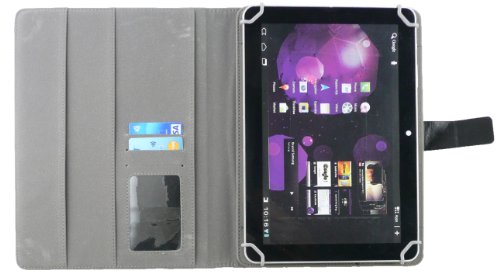 Emartbuy® Archos 101c Platinum 10.1 Zoll Tablet Universalbereich Schwarz Multi Winkel Folio Exekutive Case Cover Wallet Hülle Schutzhülle mit Kartensteckplätze + Schwarz Eingabestift - 5
